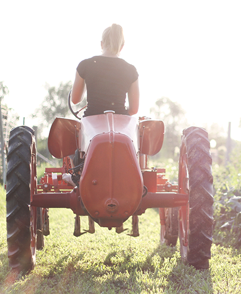 farmer on a tractor