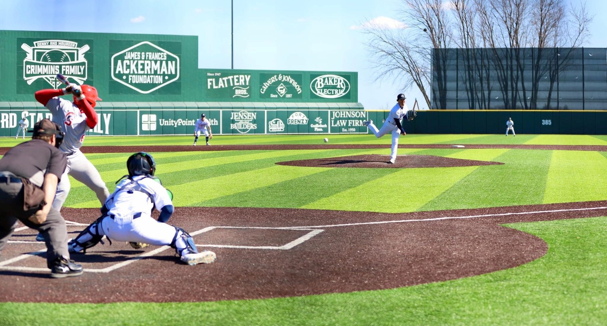 baseball game in action