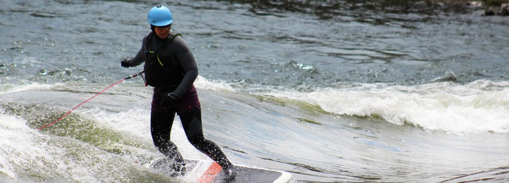 Whitewater surfing