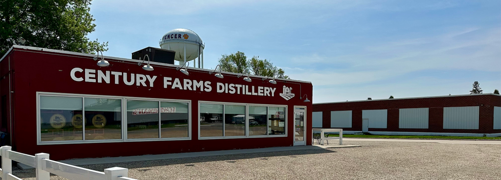 An exterior view of the Century Farms Distillery building.
