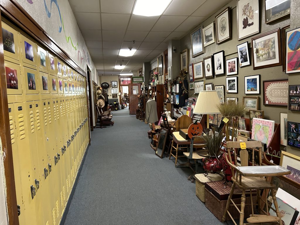 antique shop in former school building